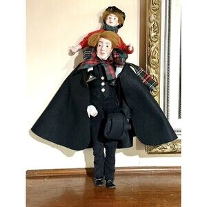 Department 56 A Christmas Carol Mr Bob Cratchit & Tiny Tim 1987 Vintage Figure